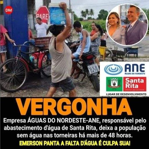 ​População de Santa Rita está sem água há mais de 48 horas​ e alguns bairros já chegaram a ficar três dias sem abastecimento