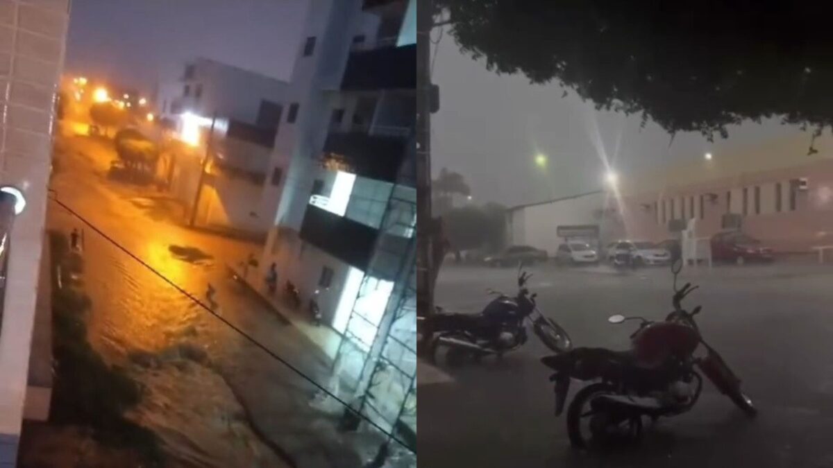 VÍDEO: Sertão volta a registrar fortes chuvas e São Bento tem ruas e casas alagadas Chuvas atingiram municípios do Sertão. São Bento registrou alagamentos.