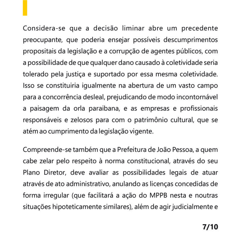 Entidades pedem punições a ex-diretor da Seplan e construtora de prédio com altura acima do permitido na Orla de João Pessoa