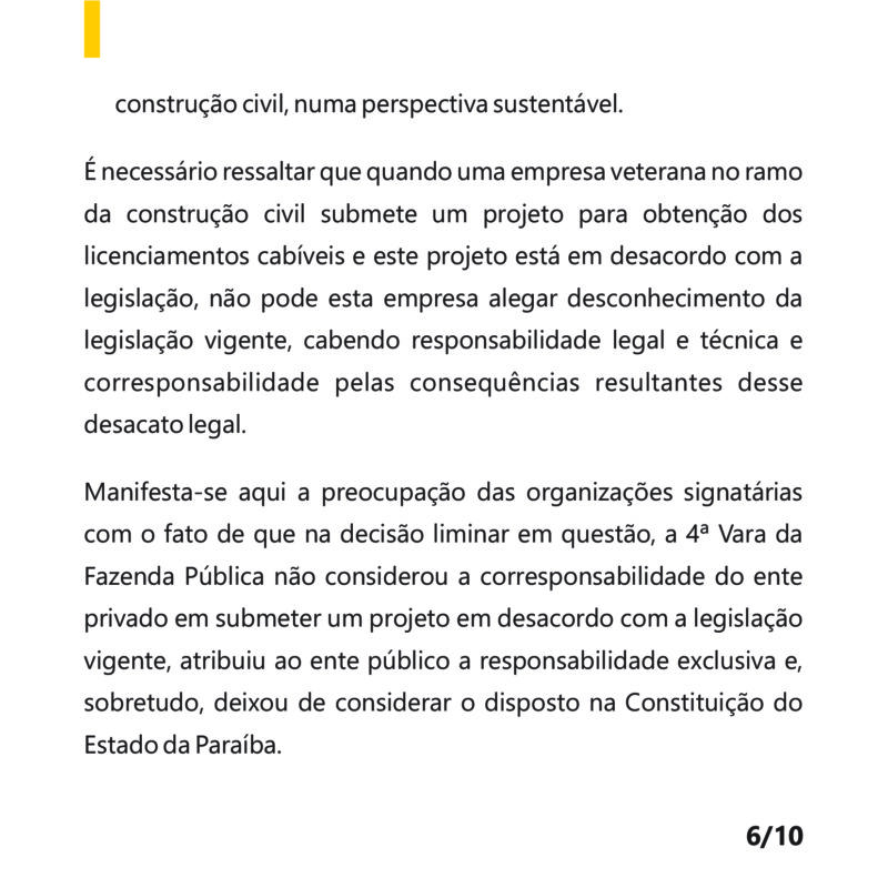 Entidades pedem punições a ex-diretor da Seplan e construtora de prédio com altura acima do permitido na Orla de João Pessoa