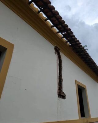 Igreja foi atingida por raio em Bananeiras (foto: divulgação/Área Pastoral N. Sra. da Boa Viagem)