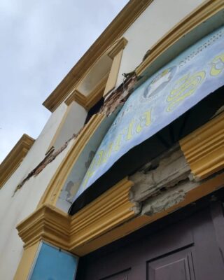 Igreja foi atingida por raio em Bananeiras (foto: divulgação/Área Pastoral N. Sra. da Boa Viagem)