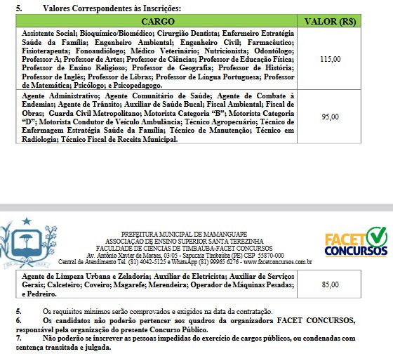 Concurso da Prefeitura de Mamanguape tem inscrições reabertas e passa a ofertar 260 oportunidades