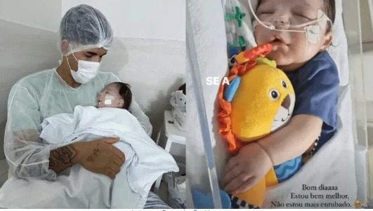 Filho de Zé Vaqueiro e Ingra Soares é extubado após oito meses: 'Bem melhor' Filho de Zé Vaqueiro e Ingra Soares é extubado após oito meses: 'Bem melhor'