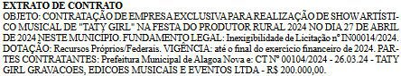Alagoa Nova amplia gastos com cachês e torra mais de R$ 2,1 milhões com shows da Festa do Produtor Rural