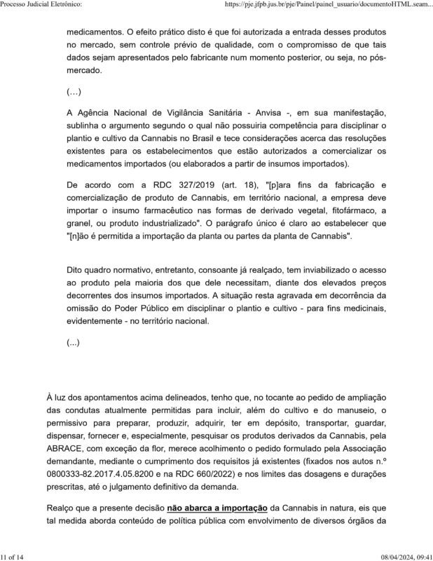 Decisão inédita: Justiça Federal acata pedido da Abrace e associação vai poder fornecer óleo e flor da Cannabis
