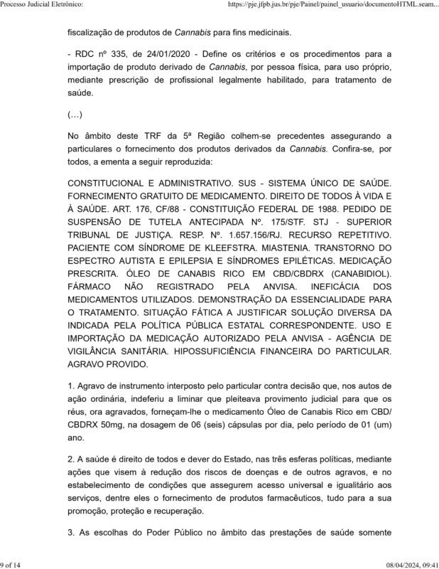 Decisão inédita: Justiça Federal acata pedido da Abrace e associação vai poder fornecer óleo e flor da Cannabis