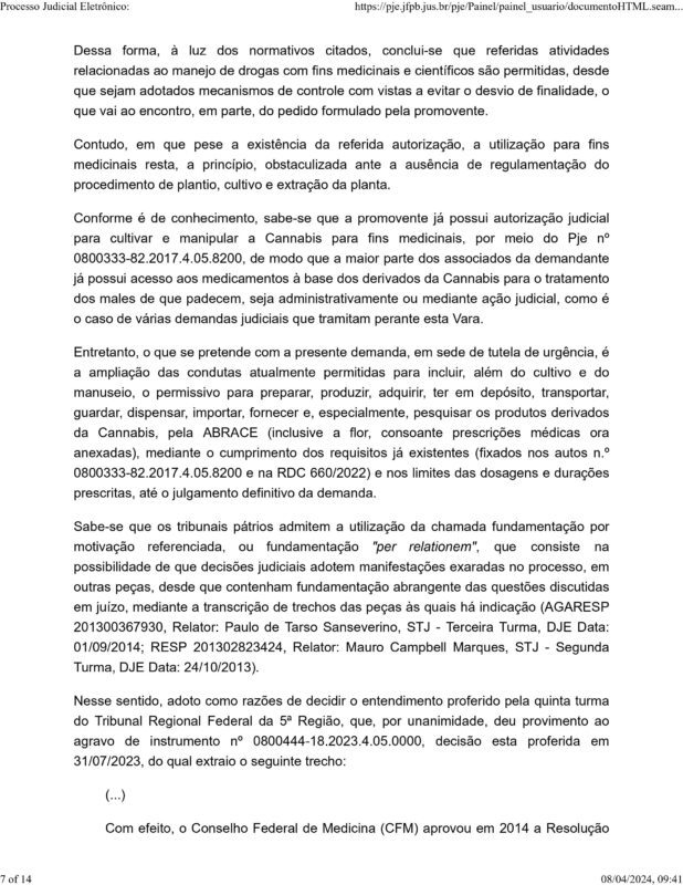 Decisão inédita: Justiça Federal acata pedido da Abrace e associação vai poder fornecer óleo e flor da Cannabis