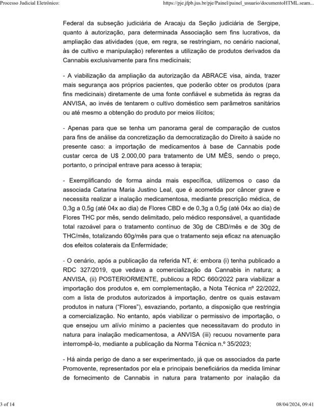 Decisão inédita: Justiça Federal acata pedido da Abrace e associação vai poder fornecer óleo e flor da Cannabis