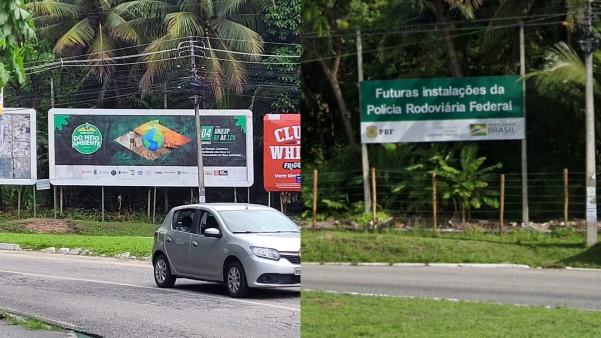 Após matéria do ClickPB, PRF anuncia retirada de outdoors em terreno onde será construída nova sede em João Pessoa Outdoors em terreno da PRF. (foto: Google Maps/Joaquim Neto)