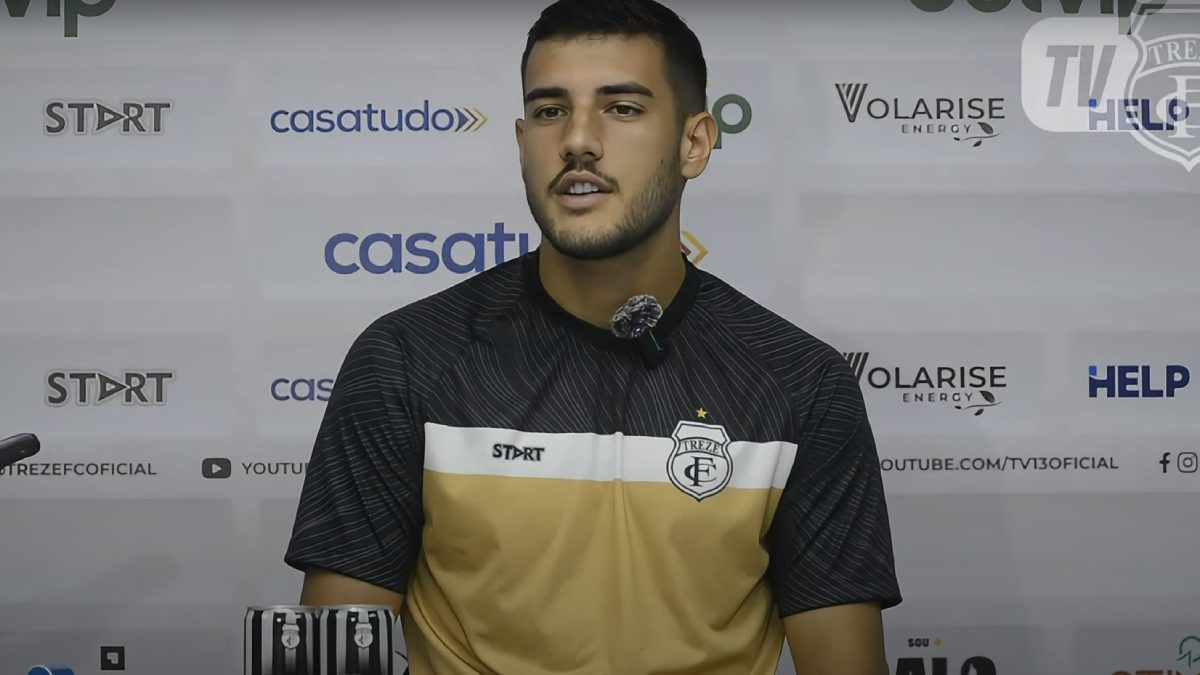 Milani exalta sequência do Treze sem sofrer gols, mas prega "pés no chão" após bom início na Série D Milani, zagueiro do Treze. Foto: Reprodução/TV Treze.