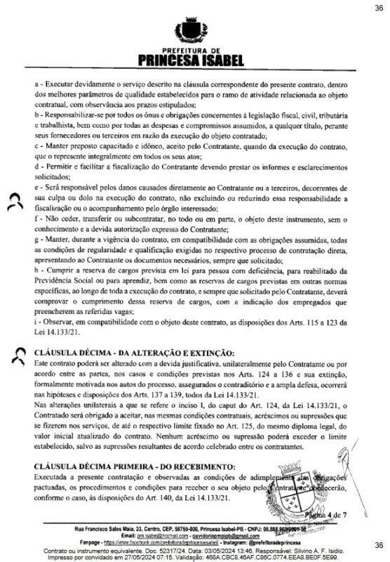 Prefeitura de Princesa Isabel desembolsa mais de R$ 400 mil com banca organizadora e deve realizar novo concurso público