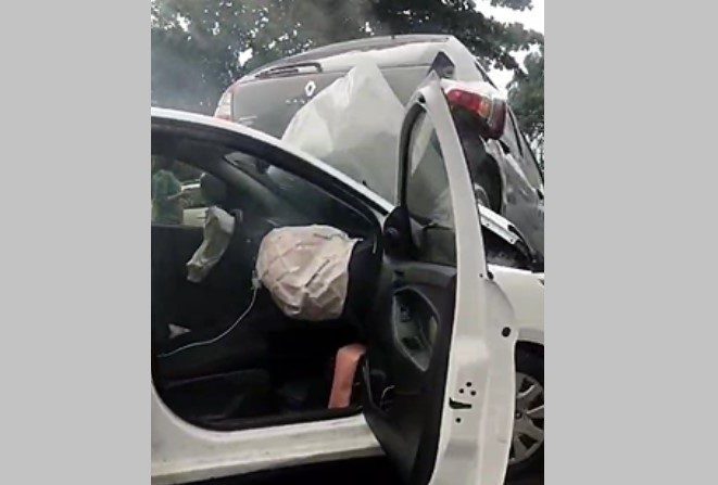 VÍDEO: engavetamento entre quatro carros e uma moto deixa trânsito travado na BR-230, em João Pessoa Acidente, Engavetamento, BR-230, João Pessoa