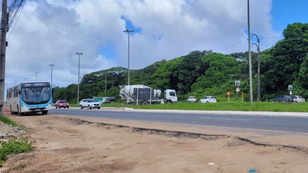 Obra de triplicação da BR-230, em Cabedelo.