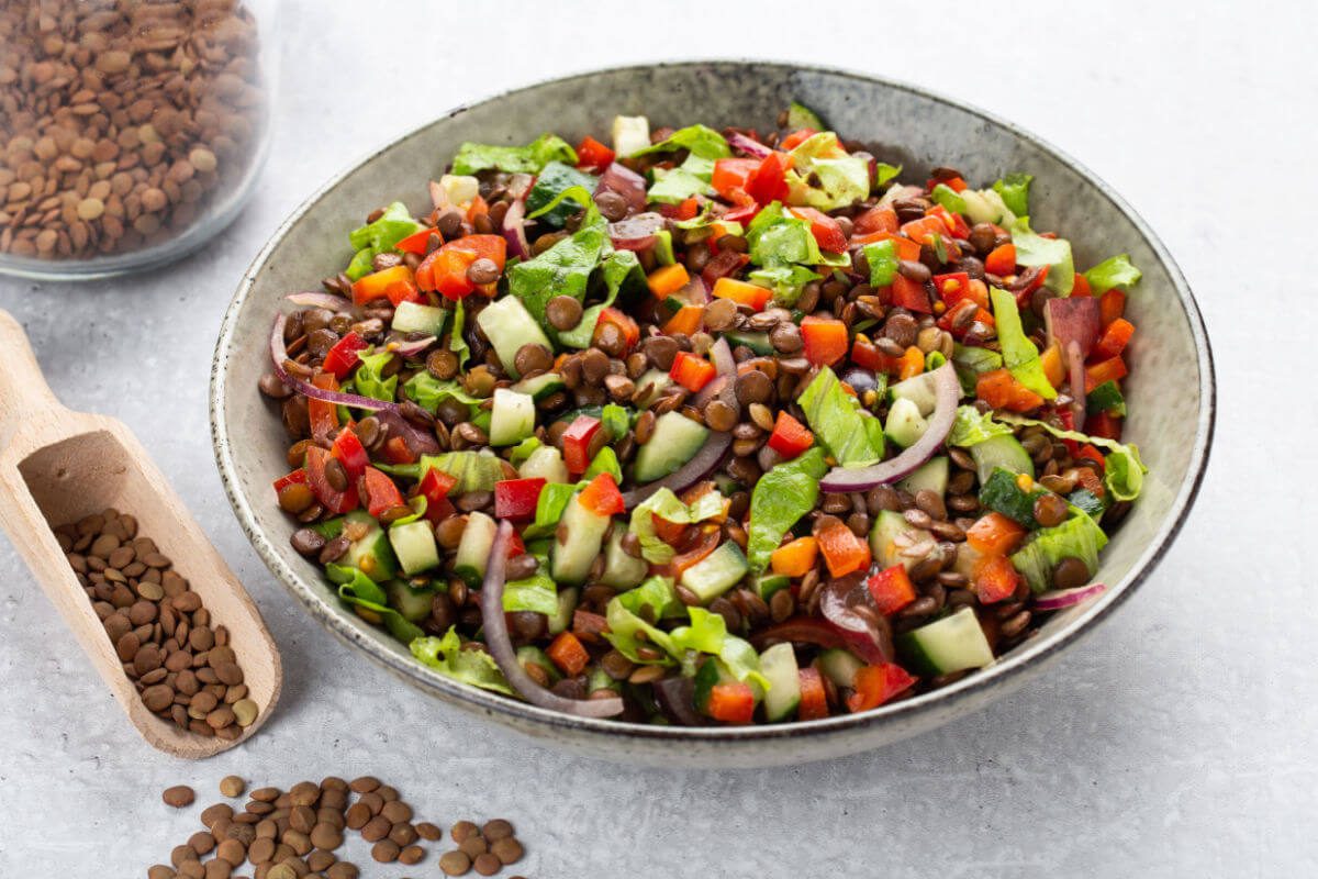 Salada de lentilha para começar bem a semana Salada de lentilha para começar bem a semana
