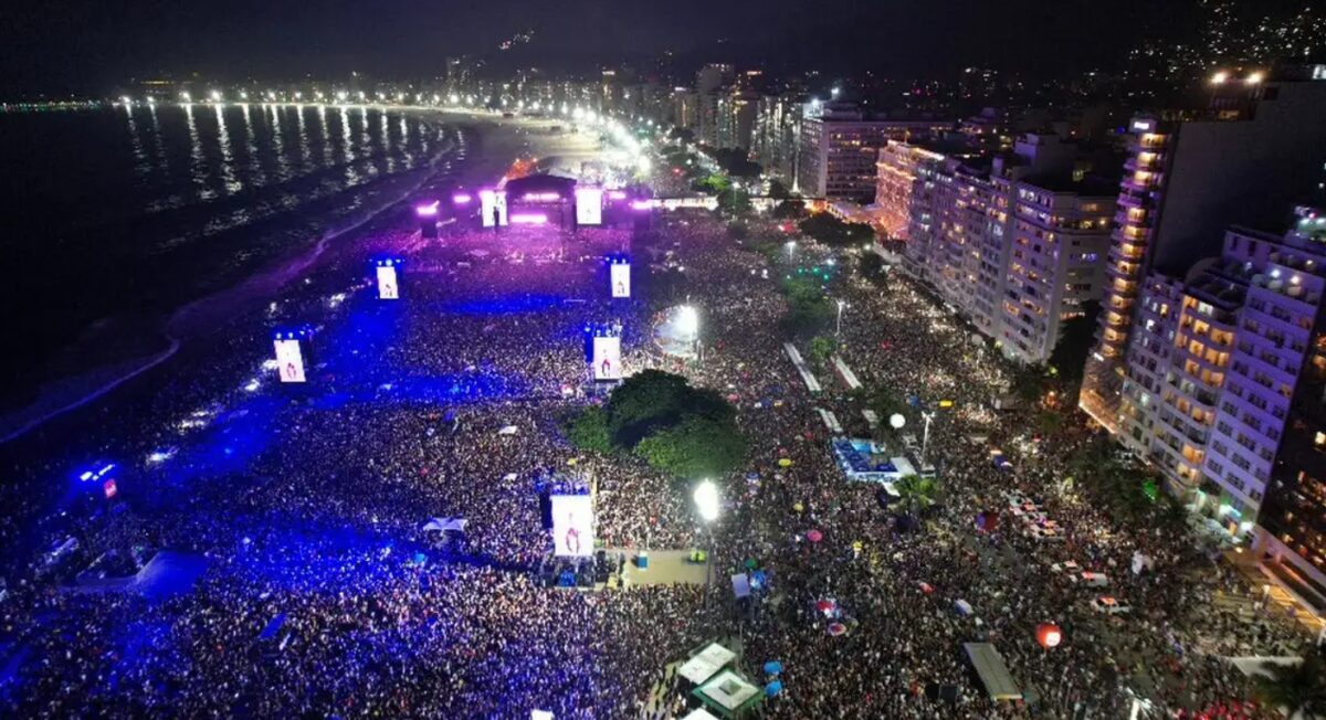 Show de Madonna reúne 1,6 milhão de pessoas em Copacabana show, Madonna, público, recorde, sábado