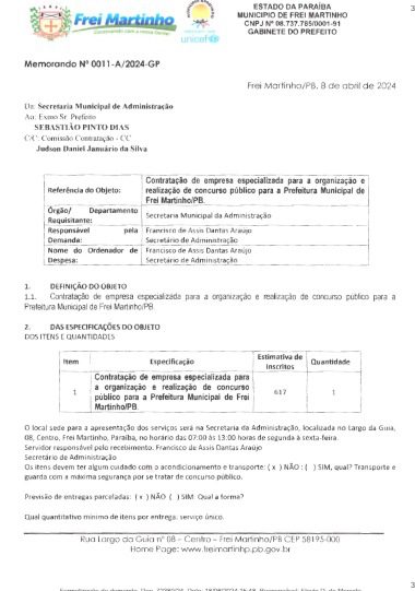 Prefeitura de Frei Martinho se prepara para lançar concurso público; veja vagas Prefeitura de Frei Martinho se prepara para lançar concurso público; veja vagas