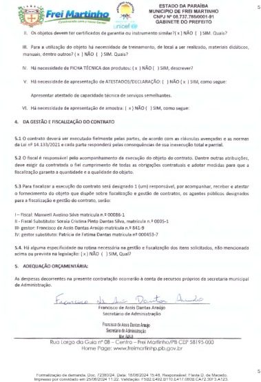 Prefeitura de Frei Martinho se prepara para lançar concurso público; veja vagas Prefeitura de Frei Martinho se prepara para lançar concurso público; veja vagas