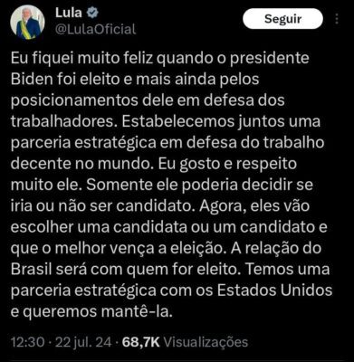 lula, biden, desistência