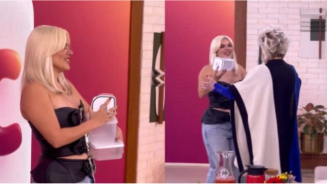 Duda Beat leva potes de marmita ao Mais Você e surpreende Ana Maria : "levar para painho e mainha" Duda Beat leva potes de marmita ao Mais Você e surpreende Ana Maria : "levar para painho e mainha"