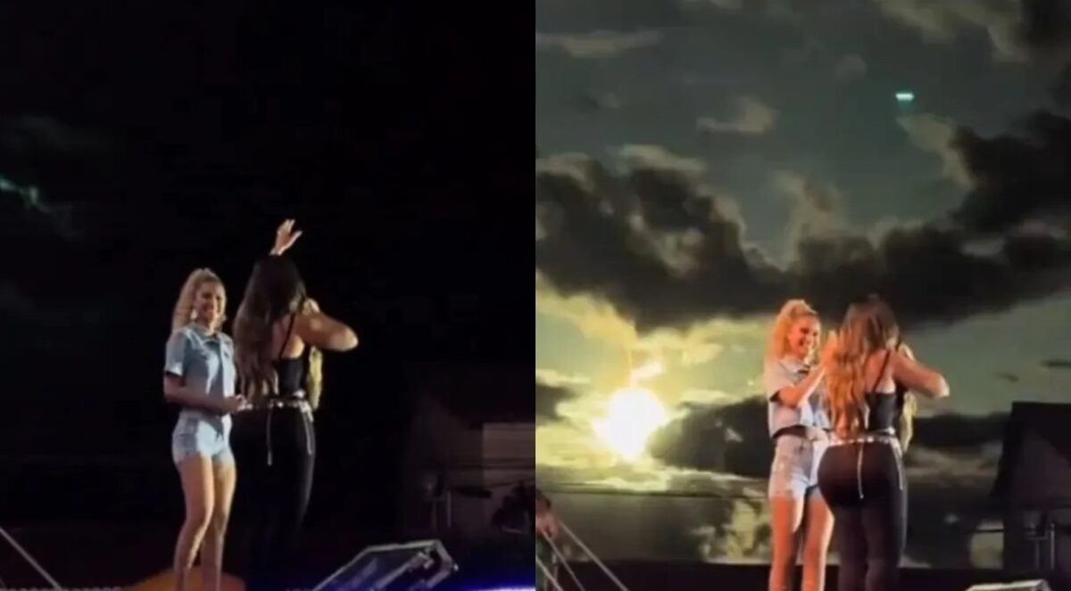 Meteoro que cruzou Nordeste foi visto do show de Simone Mendes: 'achei que fosse um raio' meteoro, show, simone mendes, ceará