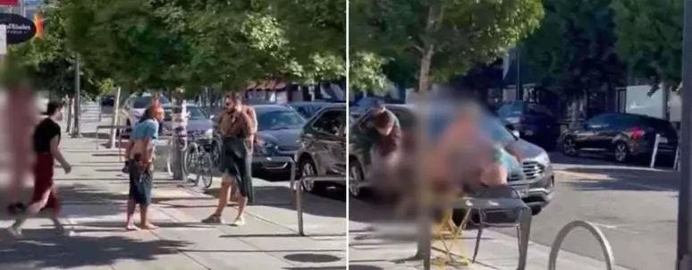 VÍDEO: turista brasileiro atacado por homem com maçarico é salvo por nudistas nos Estados Unidos turista, brasileiro, nudistas eua