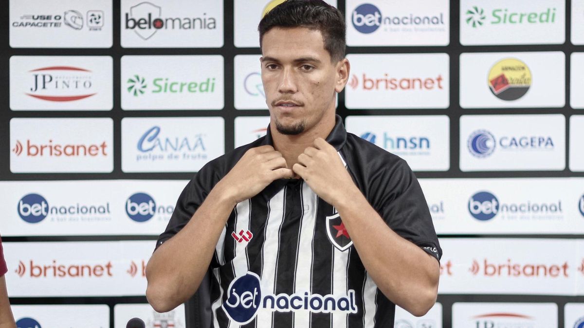 Vinícius Leite cita "projeto" para escolher Botafogo-PB e não o Náutico: "Clube que está brigando lá em cima" Vinícius Leite apresentado no Botafogo-PB