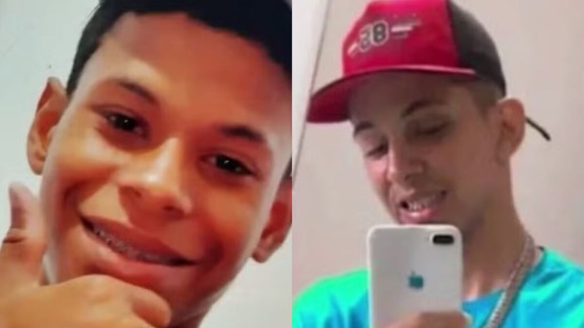 Wendys de Caldas, de 24 anos (a esquerda), e Renan Douglas, de 16 anos (a direita).