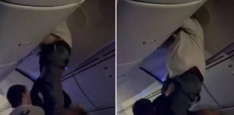 'Assustador’, diz passageiro que foi parar no bagageiro de avião após turbulência passageiro