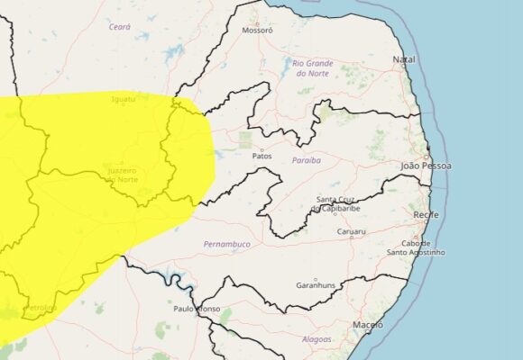 Alerta do Inmet afeta mais de 40 cidades