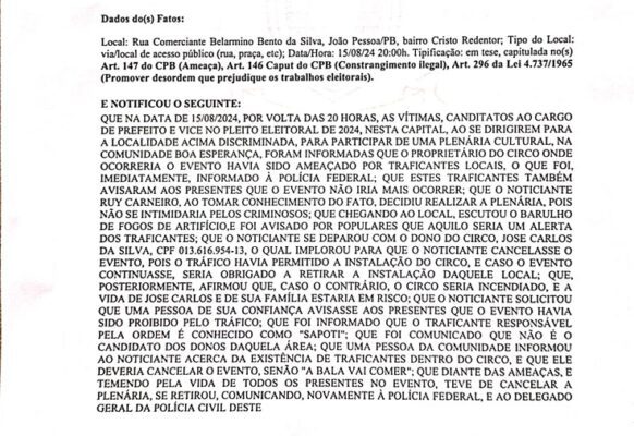 Ruy Carneiro registrou BO