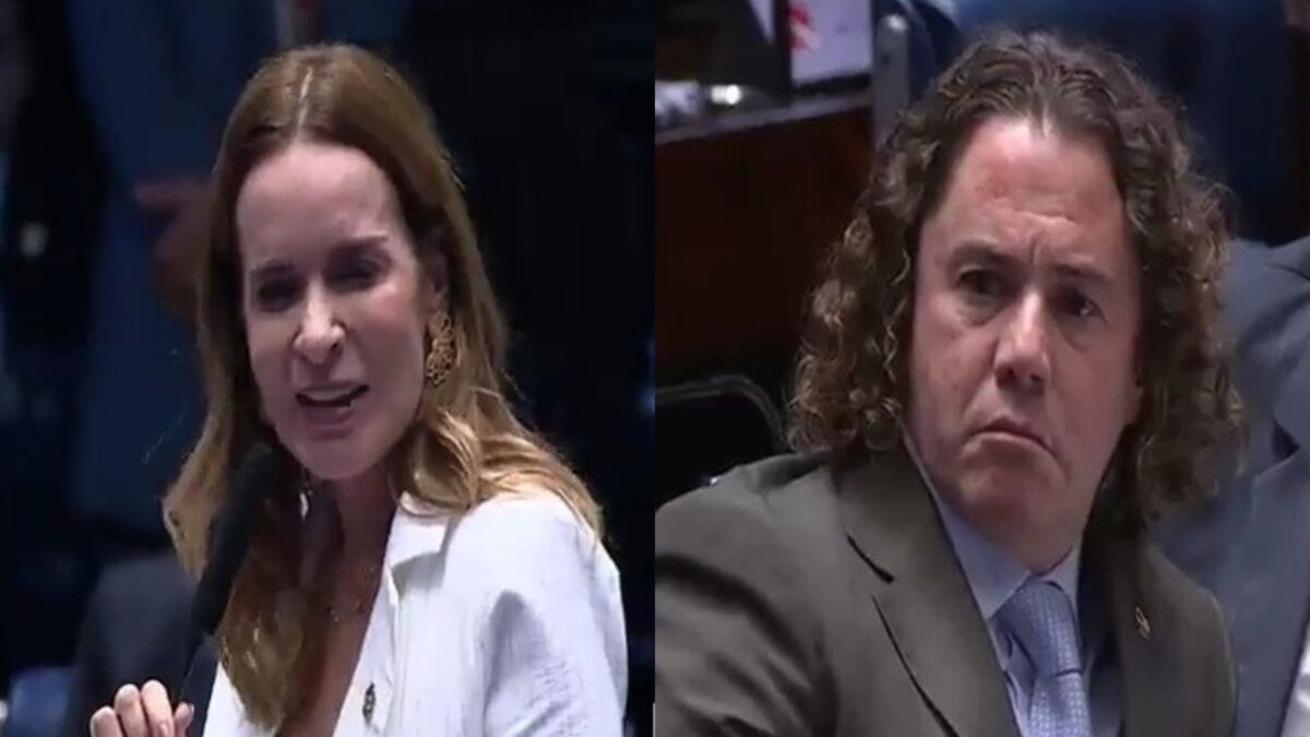 VÍDEO: Daniella Ribeiro acusa Veneziano de boicotar cidade de João Pessoa e articular contra pedido de empréstimo Daniella Ribeiro e Veneziano Vital. (foto: reprodução/TV Senado)