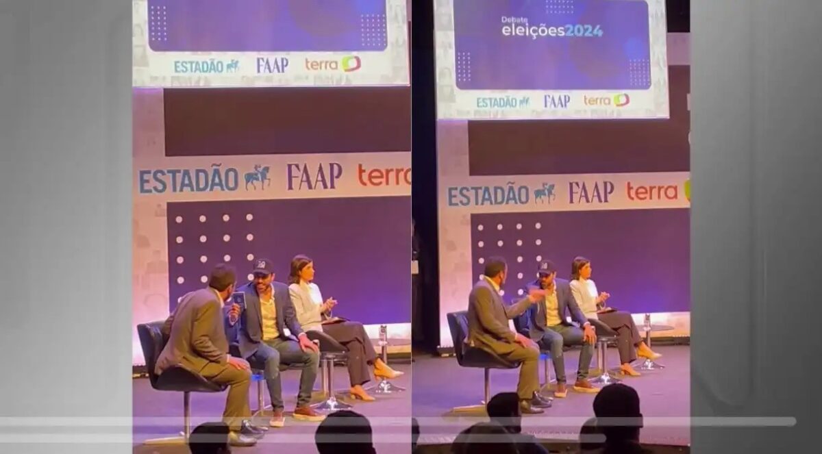 Boulos e Marçal discutem e candidato do PSOL dá tapa em carteira de trabalho mostrada pelo adversário; veja vídeo boulos, marçal, discutem