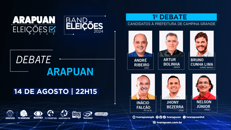 TV Arapuan Band realiza primeiro debate entre candidatos a prefeito de Campina Grande TV Arapuan Band realiza primeiro debate entre candidatos a prefeito de Campina Grande