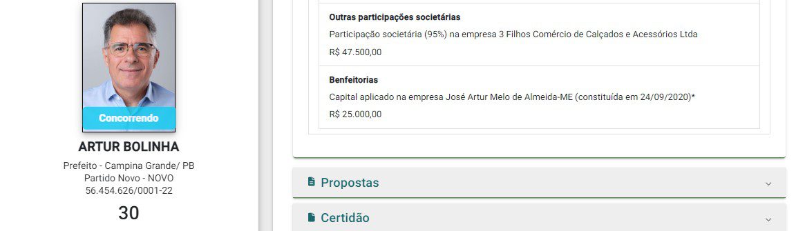 De R$ 127,9 mil a R$ 7 milhões : veja o patrimônio dos candidatos à Prefeitura de Campina Grande