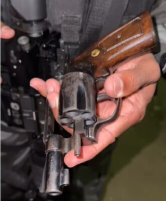 arma de fogo apreendida em tentativa de latrocínio contra sargento do RN