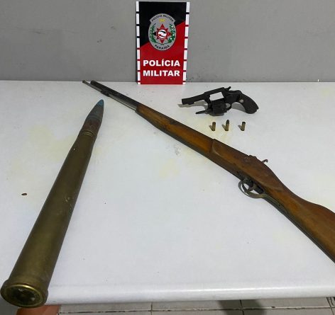 Polícia Militar apreende munição de canhão em Santa Rita Polícia Militar apreende munição de artilharia em Santa Rita