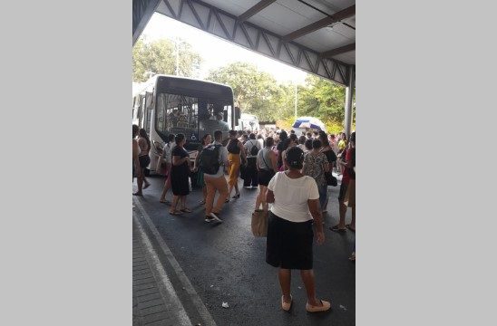 Mulher é atropelada dentro da Integração da Lagoa, no Centro de João Pessoa ônibus, Mulher, atropelada