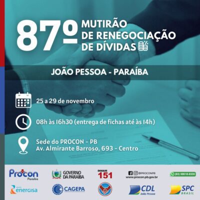 87º Mutirão de Renegociação de Dívidas