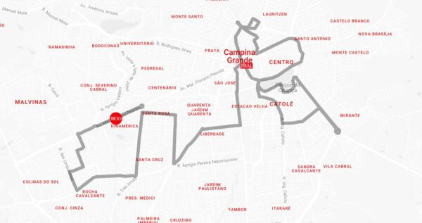 trajeto caravana natal campina grande