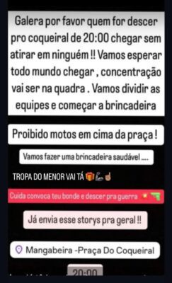 "Rolezinhos" para usar armas de gel viralizam nas redes sociais em João Pessoa