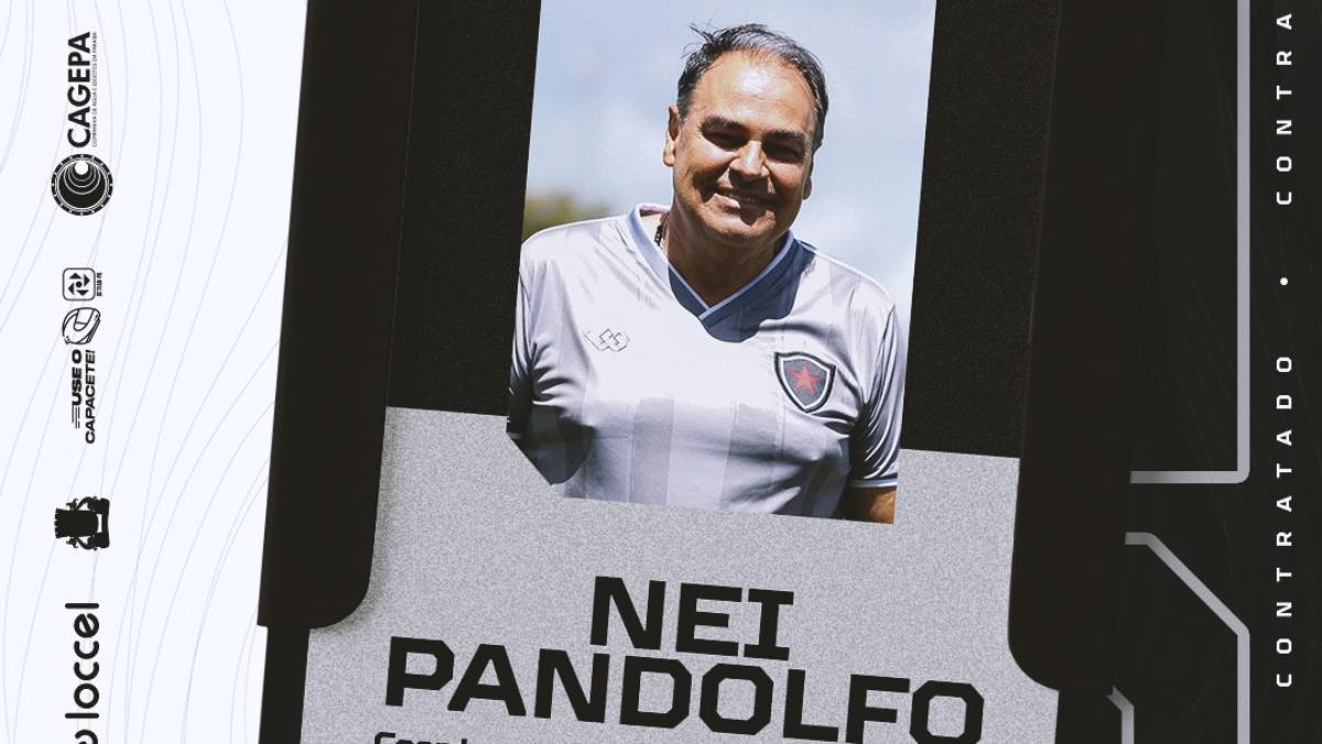 Botafogo-PB anuncia Nei Pandolfo como coordenador das categorias de base, feminino e da escolinha Neil Pandolfo, Botafogo-PB - Foto: Reprodução