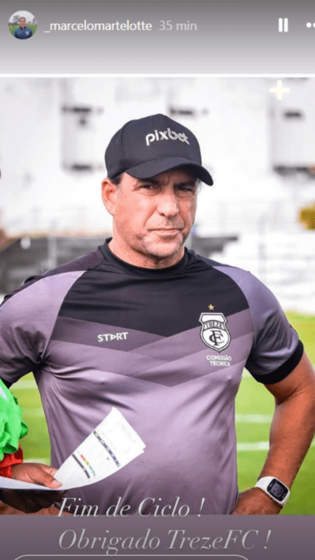 Marcelo Martelotte deixa o Botafogo-PB