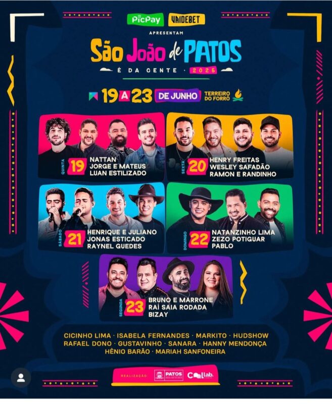 são joão, patos, são joão patos 2025