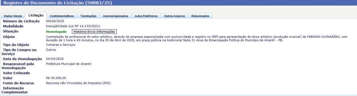 Prefeitura de Alcantil contrata shows de Taty Girl e outros artistas por R$ 375 mil para festa de emancipação política