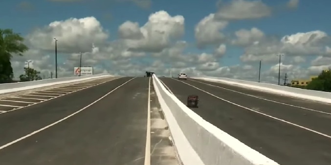 Viaduto de Água Fria tem trânsito parcialmente liberado nesta quarta-feira (foto: reprodução/Youtube/TV Arapuan) viaduto