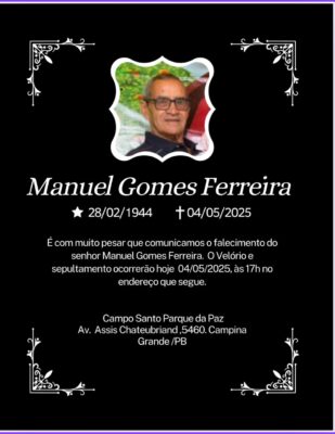 Morre em Campina Grande idoso atropelado por motociclista embriagado