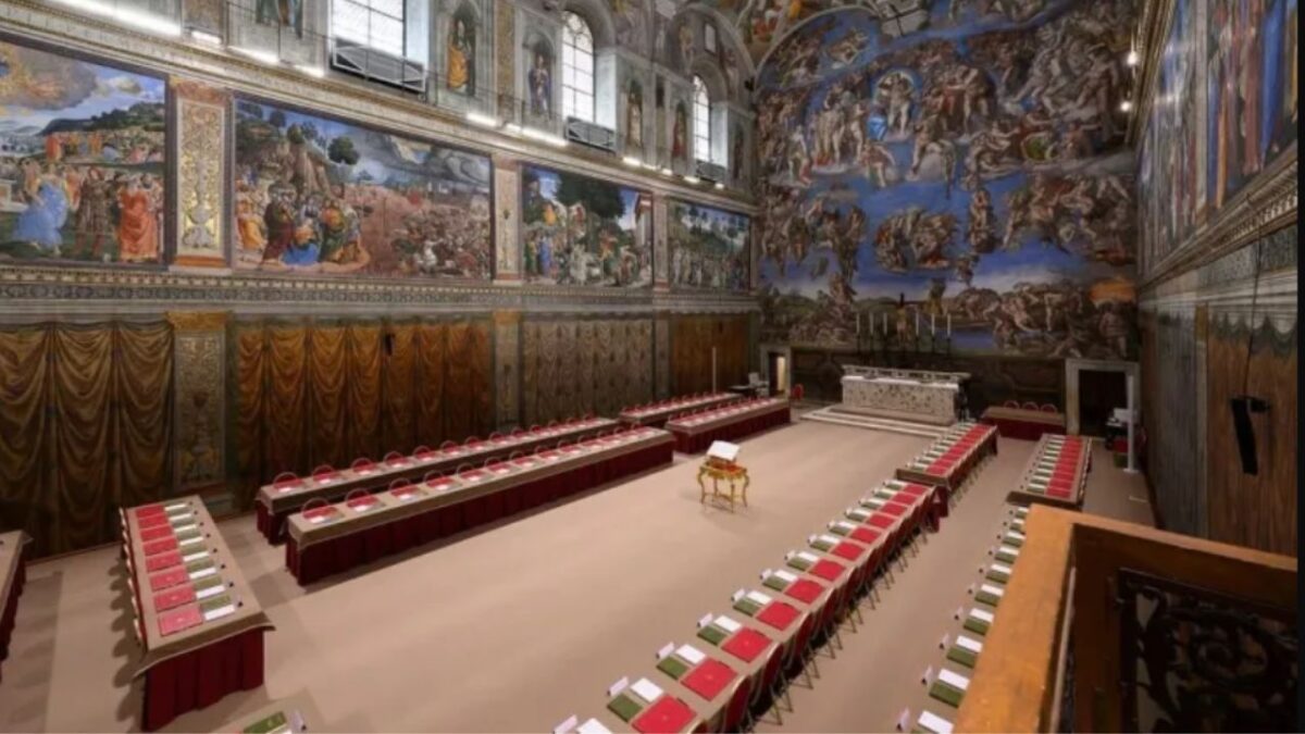 'Habemus Papam': Vaticano confirma escolha de novo papa Capela Sisitina pronta para o conclave. (foto: Divulgação/Vatican News/Vatican Media)