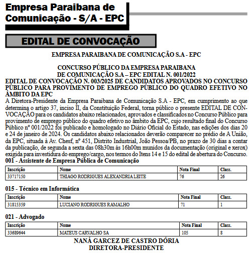 (foto: reprodução/DOE-PB)
