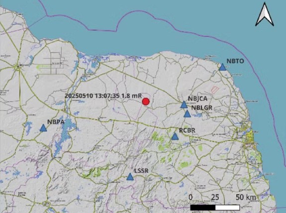 Tremor de terra é registrado em cidade do interior do Rio Grande do Norte neste fim de semana Tremor de terra é registrado em cidade do interior do Rio Grande do Norte neste fim de semana